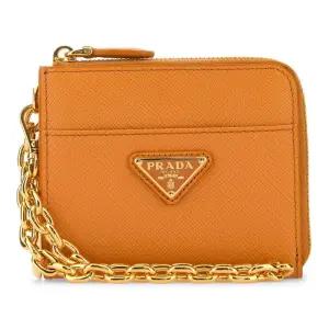 오렌지 가죽 집어라운드 지갑 1ML061QHH F0287