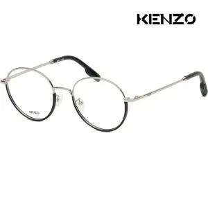겐조 안경테 KZ50087U 032 명품 메탈 콤비 실버 블랙 반뿔테 라운드 안경테