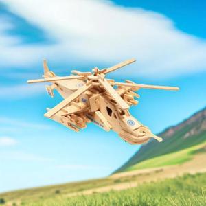 원목 입체퍼즐 블랙샤크 비행기 만들기 3D 헬리콥터 나무모형 목재 미니어처 초급 조립퍼즐