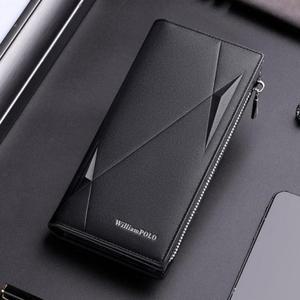 고품질 장지갑 대용량 소가죽 지퍼형 업소 사무실 심플 (WFJ1LMT)