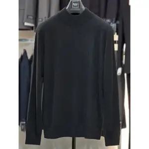 [바쏘옴므]블랙_울 캐시미어 블렌드 모크넥 니트 WSY4WN76A