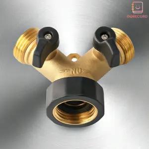 세탁기 호스 연결 부품 Y자 커넥터 25mm 호수 어댑터 분배기 황동