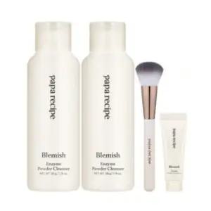 파파레서피 블레미쉬 효소 파우더 클렌저 50g 2개 + 브러쉬 + 크림7ml