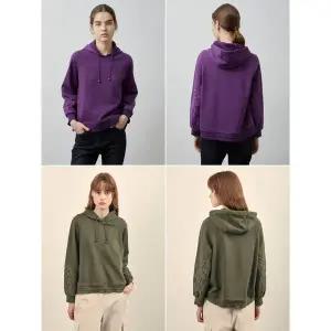 갤러리아 올리비아로렌 레이스 패치 후드 티셔츠 VVCAL4W938