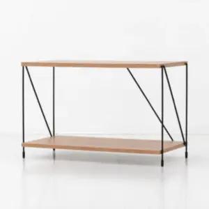 마켓비 2단 선반 수납 침대 협탁 거실 탁자 600 오크