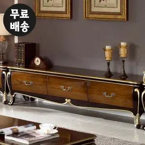 [벤티스가구]델피 엔틱 거실장 원목 tv장 티비다이 TV 수납장 거실 티비 서랍장 가구(2000)