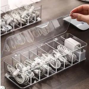 케이블 선 정리함 보관함 스트랩10p 증정/충전선/전선/이어폰/선정리/케이스/칸막이/수납함