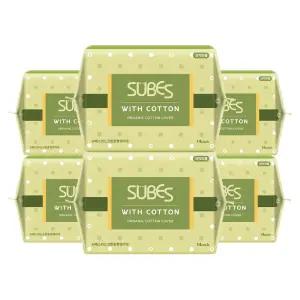 슈베스 위드코튼 유기농 순면커버 생리대 중형 14P x6팩