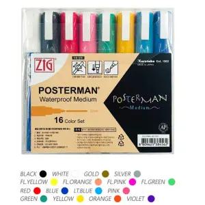 지그 포스터맨 수성 마카(2mm/16색 세트)