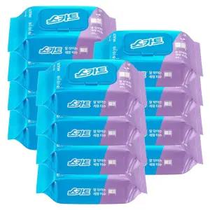 스카트 잘 닦이는 세정티슈 캡형 80매 x12개