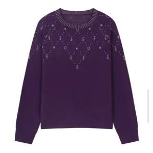 [행복한백화점][SI]울블렌디드 글리터 자수 풀오버 니트티셔츠   SJUCX2916