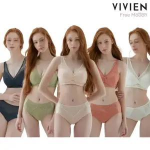 [방송히트]비비안 프리모션23차 빅사이즈 리프팅 패널 런닝형 노와이어 라이크라 브라팬티세트