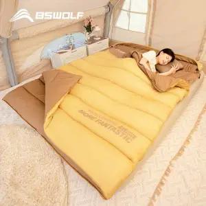 동계용침낭 겨울 BSWOLF 2 인 캠핑 슬리핑 백 사계절 야외 캠프 여행 하이킹 휴대용