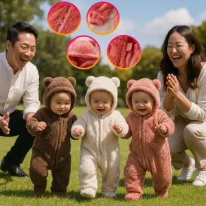 겨울 아기 방한우주복 귀달이 곰돌이 후리스 외출복 베이비슈트 3컬러