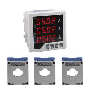 AC30A AC100A 150A 3 상 디지털 전류 패널 미터, 경보 출력 개 변압기 포함