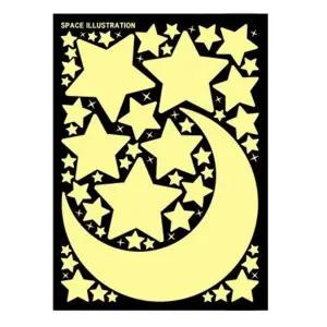 데코야광인테리어 달별빛으로 FDS-21203스티커 꾸밈 인스티커 셀프인 아이방 방용 아이 방벽 자녀