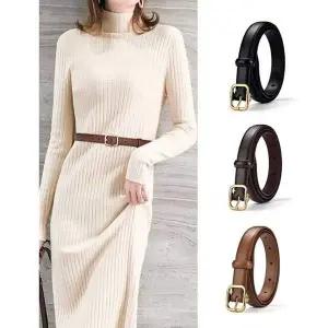 여성 정장 오피스 룩 허리 띠 가죽 버클 벨트 코디 여자허리벨트
