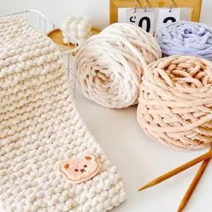 diy 목도리 뜨개질 겨울용 손뜨개 털실 쁘띠 목도리 뜨개질 세트 키트 폴리에스터 선물용 종이 미니 가방