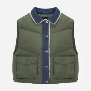 [써스데이아일랜드] 데님 믹스 다운 베스트 (T258MVT953)