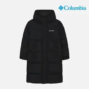 [컬럼비아]키즈 후드 롱패딩 자켓_블랙 (C64-YKD341)