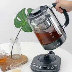 보국 무선 전기 포트 전기주전자 커피 유리 티팟 1.7L