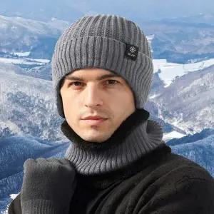 남성 털 모자 방한 귀도리 겨울 귀달이 비니 세트 워머 귀마개 용품 장갑