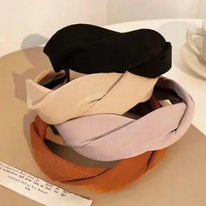 복고풍 머리띠 여자 꼬임 학생 넓은 터번 가을 머리띠