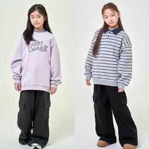 윈터 카고 기모 바지 팬츠 / 여아 주니어 의류 초등학생 옷