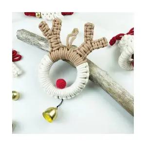 마크라메 도어벨 만들기 크리스마스 루돌프 DIY 키트