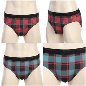 [갤러리아] G/비비안 연말선물용 체크패턴 아웃밴드 남성삼각팬티 2종세트(PT2017G)