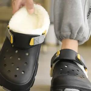 (다올)크록스 호환 털 내피 방한 샌들 슬리퍼 탈부착 양털 안감