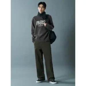 [에잇세컨즈] 레터링 그래픽 라운드 니트  애쉬 (455X51LY34)