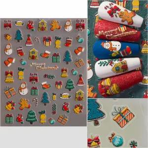 5D 크리스마스 라인 네일스티커 F 젤 재료 파츠 셀프 네일 스톤 아트 스티커 용품