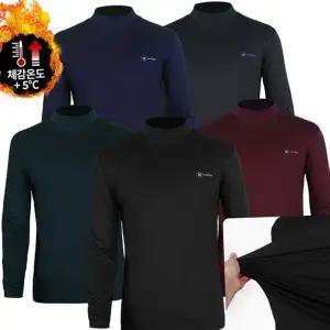 프리미엄 남성용 반목 티셔츠 발열 기모 티셔츠 사방스판 이너 겨울