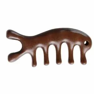 [골드스마일]두피괄사 우드 리프팅 얼굴경락마사지기 두피괄사빗 머리괄사빗