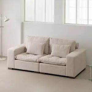 BIF보루네오 보루네오 클로버 구스 패브릭 3인용 소파