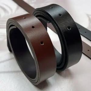 플럼도트 이탈리아통가죽소가죽 벨트끈 폭33mm허리띠