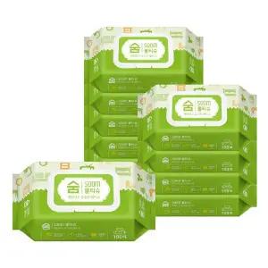 [NS홈쇼핑]숨 깨끗한 물티슈 (캡형) 100매 10팩 물티슈 티슈 대용량[35599635]