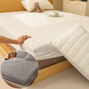 극세사 침대 매트리스 겨울 토퍼 패드 매트 시트 커버