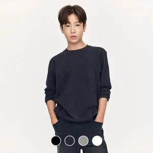 [지오다노주니어] 03025930 기모 크루넥 긴팔 티셔츠