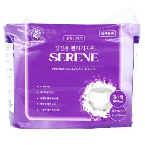 세린 성인용기저귀 팬티형 실속형 중형 10px4팩 / 남녀공용 성인기저귀