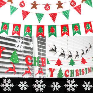 크리스마스 XMAS 양말 펠트 가랜드 파티 창문 장식