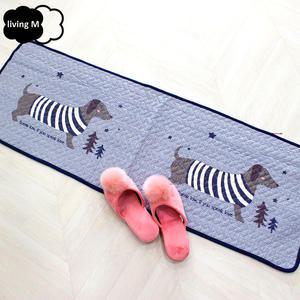 헤링본 퀼팅 롱매트 닥스훈트 주방 욕실 발매트