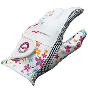 프로스핀정품 PROSPIN 베르텍스(국내 극세사원단) 논슬립 프린트 실리콘 골프장갑 여성용 양손