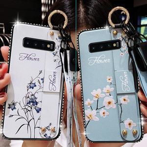 틴다 갤럭시노트20 10 9 8 S21 20 울트라 S10 5g S10e 스트랩 꽃 케이스