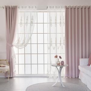 까르데코 디망쉬 암막 특대형 + 플라워팟 레이스 거실커튼 4장