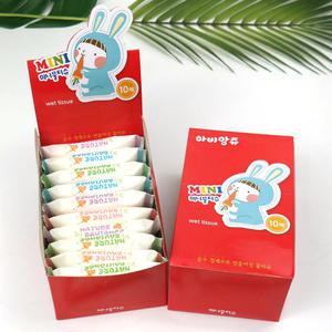 깨끗한정제수로만든 하비앙쥬10매x10개 미니 물티슈 여행 필수템