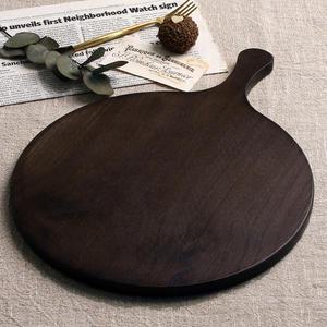 바기오 월넛 플레이팅도마 2호 스테이크 나무 도마 손잡이 우드 피자 빵 서빙보드