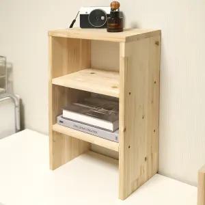 원목 양발이 선반 3단 310 삼나무 인서트 사무실 정리대 공간활용 받침대 미니수납장 피규어 진열장 1인가구 주문제작