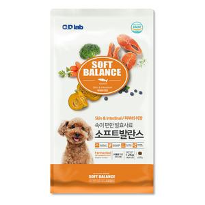 씨디랩 소프트발란스 강아지사료 1.2kg 피부와 위장 연어